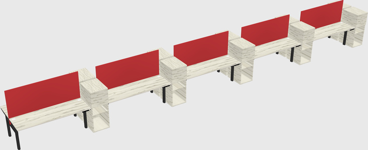 Shared electric desk + cabinet