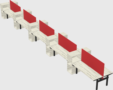 Shared electric desk + cabinet