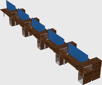 Shared electric desk + cabinet