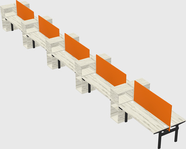 Shared electric desk + cabinet