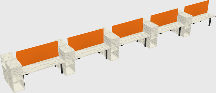 Shared electric desk + cabinet
