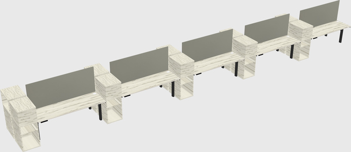 Shared electric desk + cabinet