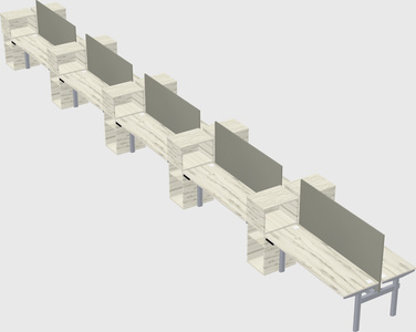 Shared electric desk + cabinet