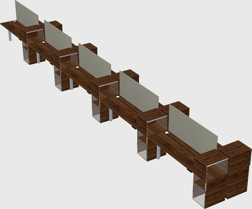 Shared electric desk + cabinet