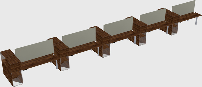 Shared electric desk + cabinet