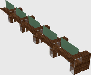 Shared electric desk + cabinet