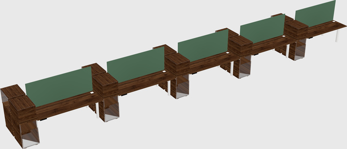 Shared electric desk + cabinet