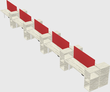 Shared electric desk + cabinet