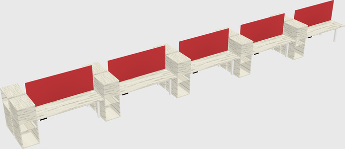 Shared electric desk + cabinet