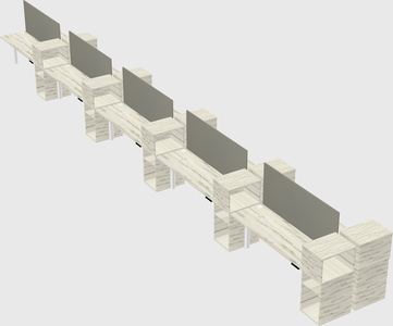 Shared electric desk + cabinet
