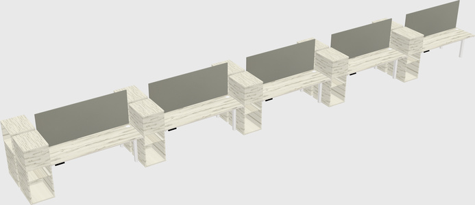 Shared electric desk + cabinet