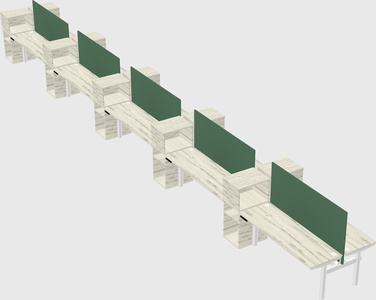 Shared electric desk + cabinet