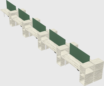 Shared electric desk + cabinet