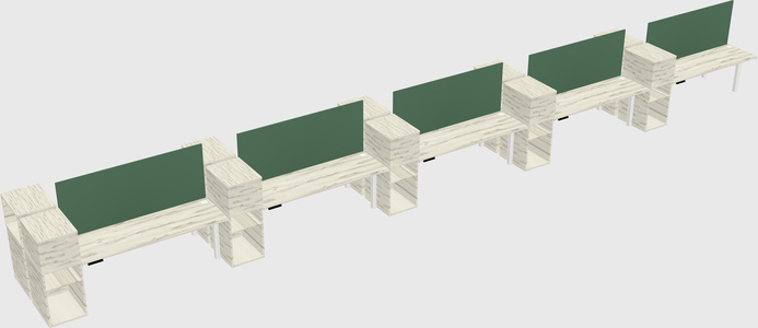 Shared electric desk + cabinet