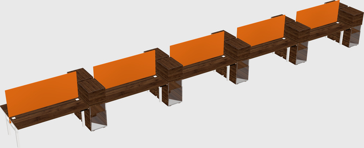Shared electric desk + cabinet