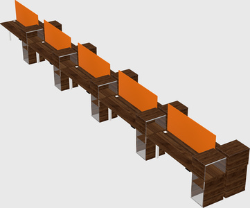 Shared electric desk + cabinet