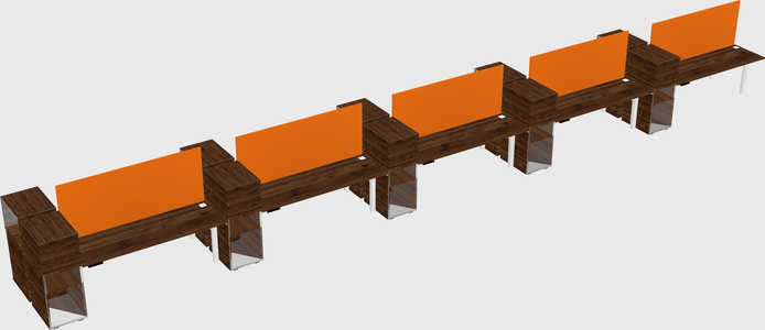 Shared electric desk + cabinet