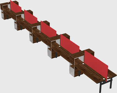 Shared electric desk + cabinet
