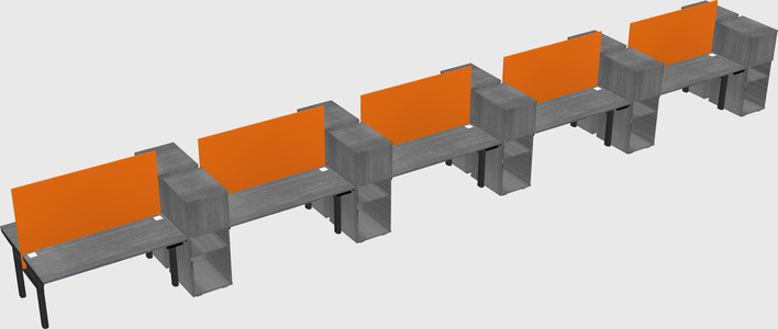 Shared electric desk + cabinet
