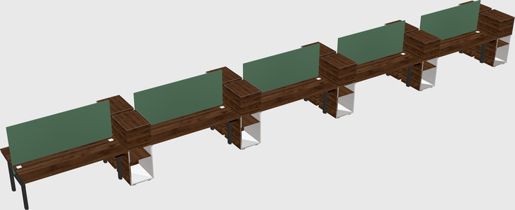 Shared electric desk + cabinet