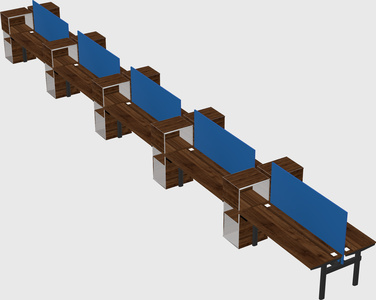 Shared electric desk + cabinet