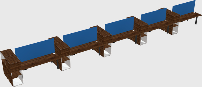 Shared electric desk + cabinet