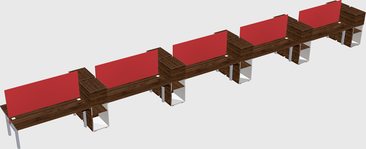 Shared electric desk + cabinet