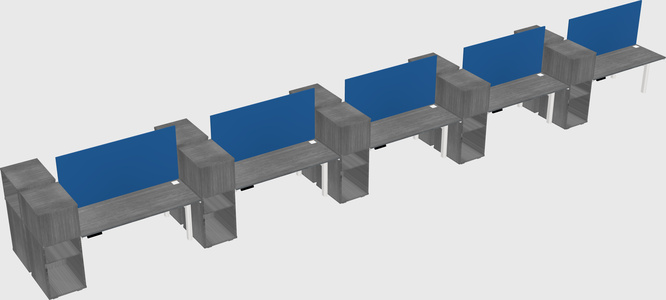 Shared electric desk + cabinet