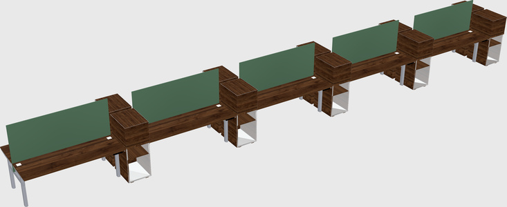 Shared electric desk + cabinet