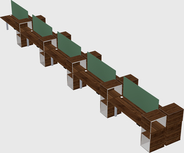 Shared electric desk + cabinet