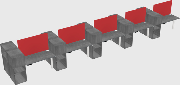 Shared electric desk + cabinet