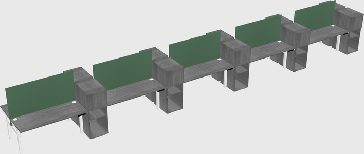 Shared electric desk + cabinet