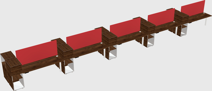 Shared electric desk + cabinet