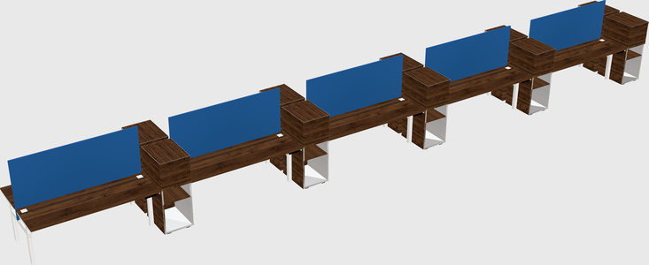 Shared electric desk + cabinet