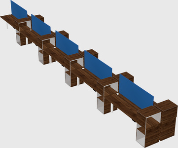 Shared electric desk + cabinet