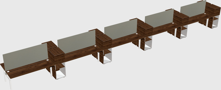 Shared electric desk + cabinet