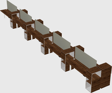 Shared electric desk + cabinet