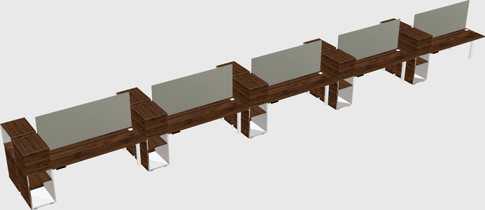 Shared electric desk + cabinet