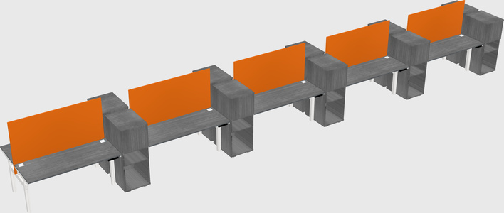 Shared electric desk + cabinet