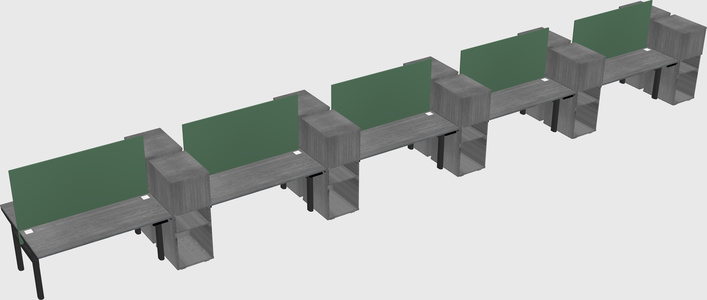 Shared electric desk + cabinet