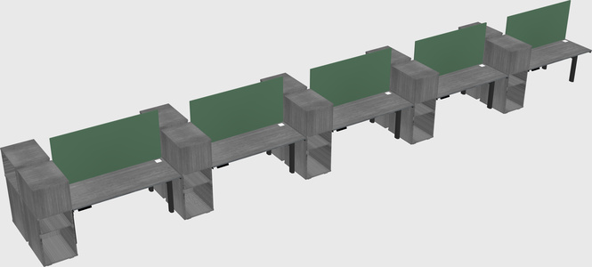 Shared electric desk + cabinet