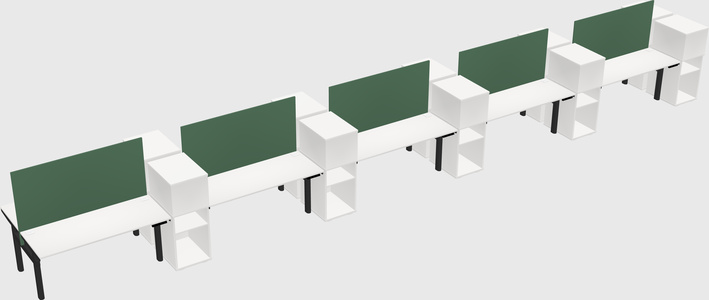 Shared electric desk + cabinet