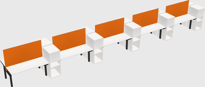 Shared electric desk + cabinet