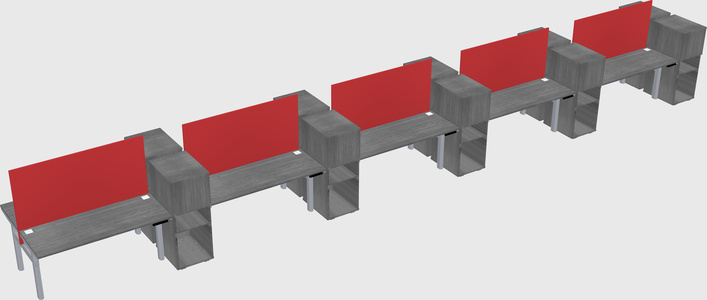 Shared electric desk + cabinet