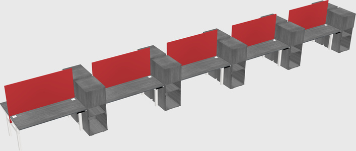 Shared electric desk + cabinet