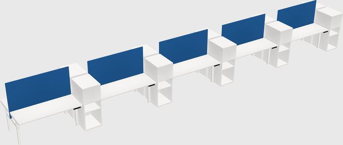 Shared electric desk + cabinet