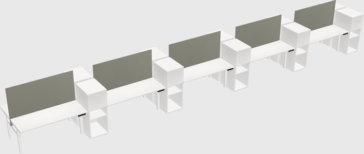 Shared electric desk + cabinet