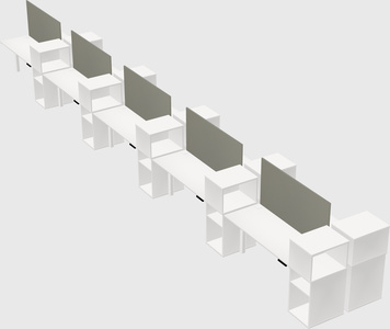Shared electric desk + cabinet