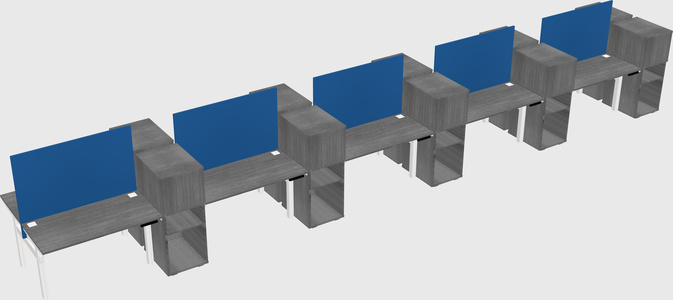 Shared electric desk + cabinet