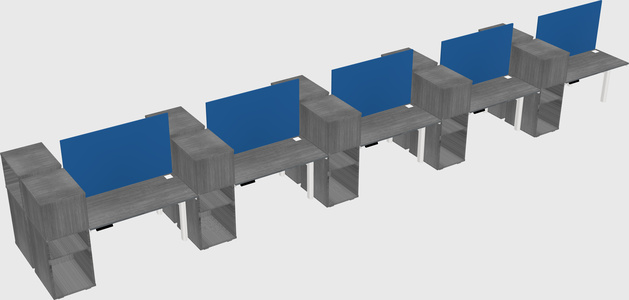 Shared electric desk + cabinet
